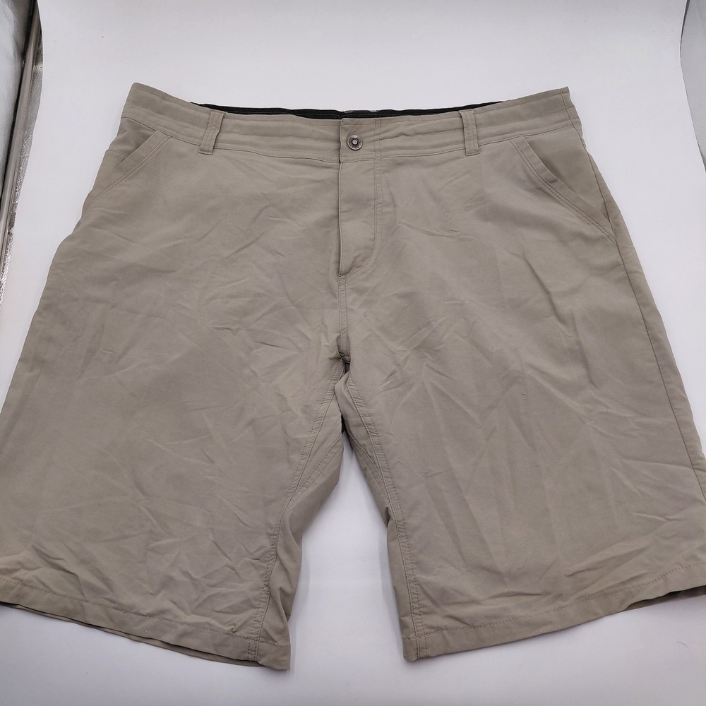 KUHL Shift Amphibia Short 5129 Hiking Swim Cargo Mens 42 Beige UPF 50 Drawstring